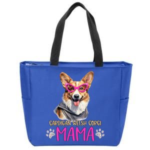 Cardigan Welsh Corgi Dog Breed Mama Cute Puppy Mother Gift Zip Tote Bag