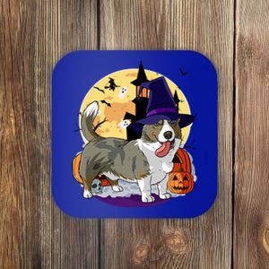 Cardigan Welsh Corgi Cute Dog Halloween Witch Pumpkin Cute Gift Coaster