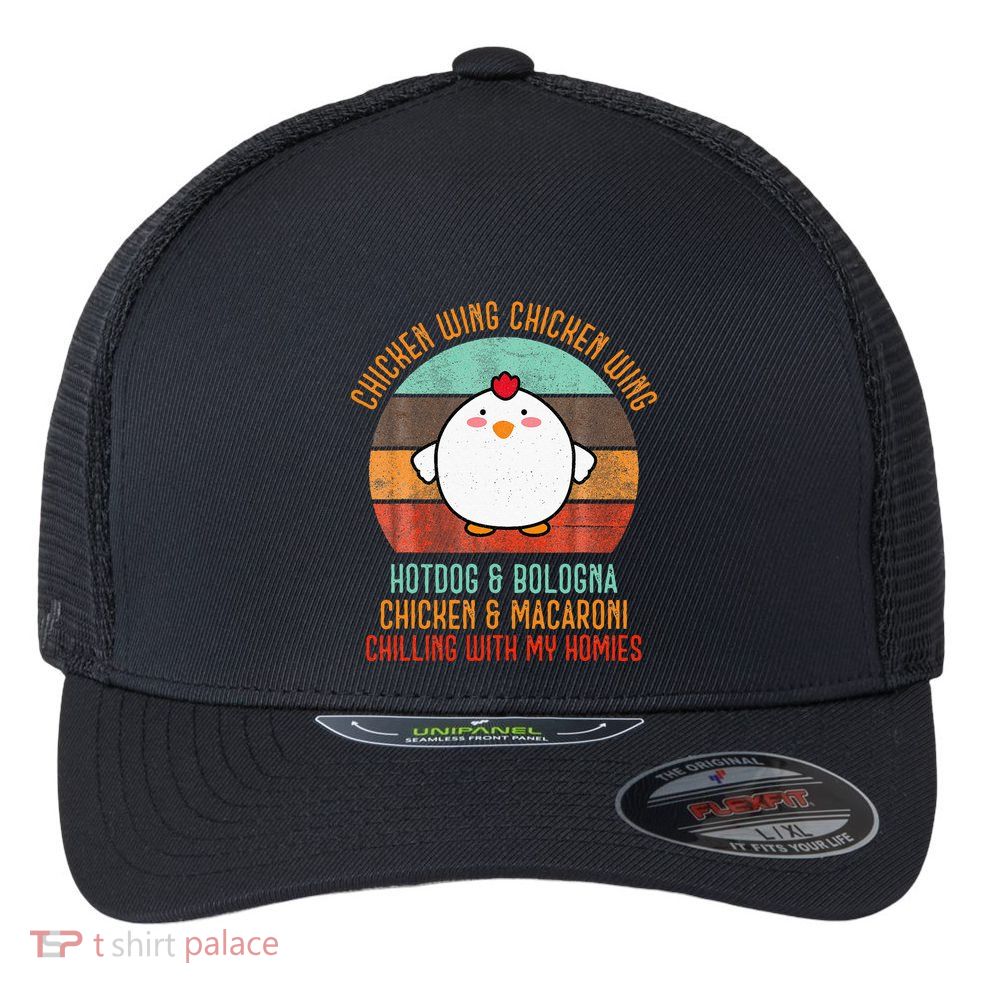 Chicken Wing Chicken Wing Song Lyric Hot Dog Bologna Flexfit Unipanel Trucker Cap
