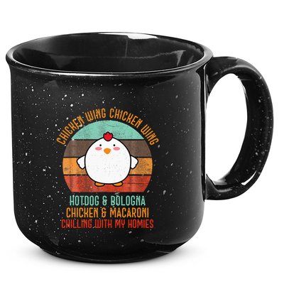 Chicken Wing Chicken Wing Song Lyric Hot Dog Bologna 15oz Campfire Ceramic Mug