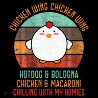 Chicken Wing Chicken Wing Song Lyric Hot Dog Bologna Flatbill Hat