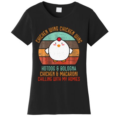 Chicken Wing Chicken Wing Song Lyric Hot Dog Bologna Women's T-Shirt