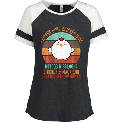 Chicken Wing Chicken Wing Song Lyric Hot Dog Bologna Enza Ladies Jersey Colorblock Tee