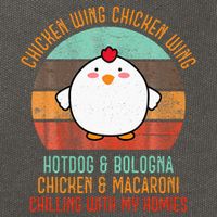 Chicken Wing Chicken Wing Song Lyric Hot Dog Bologna Cotton Canvas Backpack