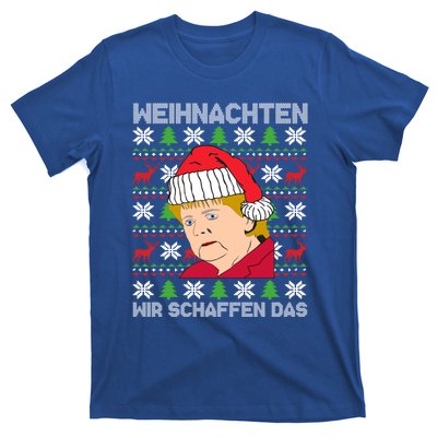 Christmas We Create Angela Merkel Ugly Xmas Gift T-Shirt