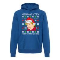 Christmas We Create Angela Merkel Ugly Xmas Gift Premium Hoodie