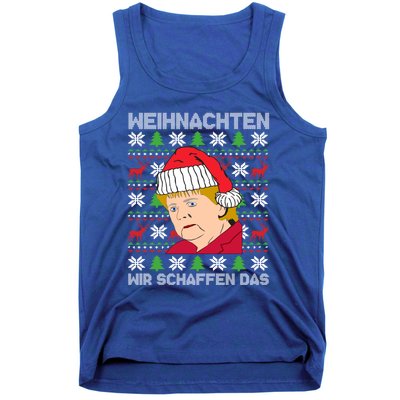 Christmas We Create Angela Merkel Ugly Xmas Gift Tank Top