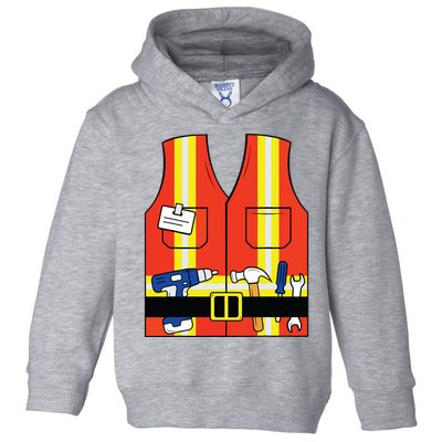 Construction Worker Costume Orange Safety Vest Tools Toddler Hoodie