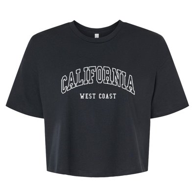 California West Coast Throwback Design Bella+Canvas Jersey Crop Tee