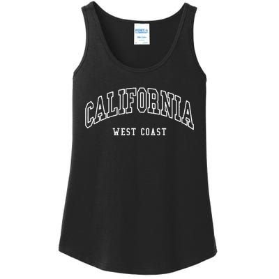 California West Coast Throwback Design Ladies Essential Tank