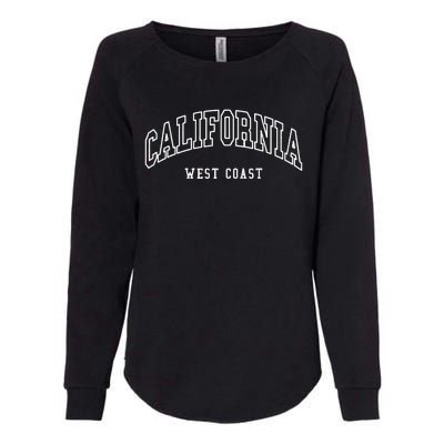 California West Coast Throwback Design Womens California Wash Sweatshirt