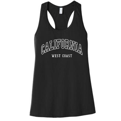 California West Coast Throwback Design Women's Racerback Tank