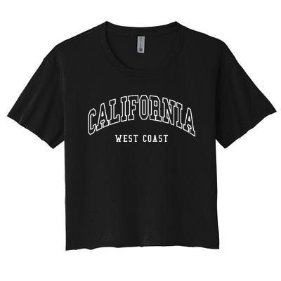 California West Coast Throwback Design Women's Crop Top Tee