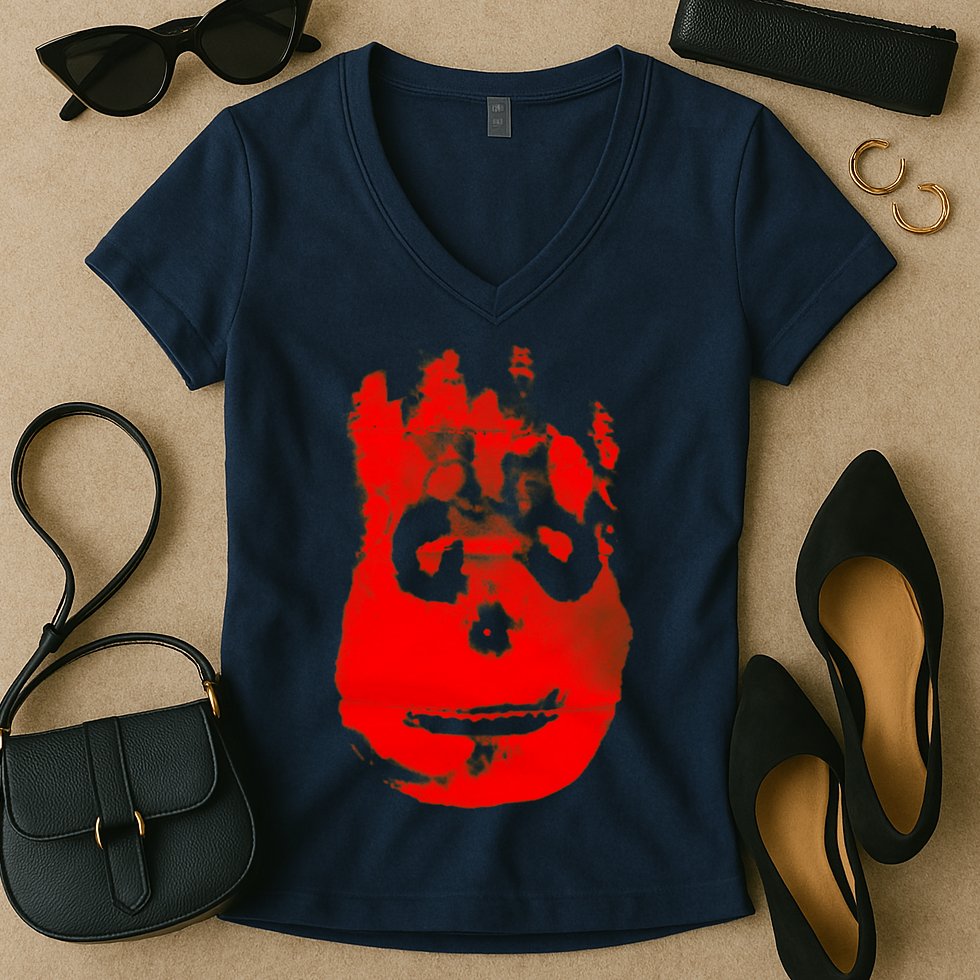 WILSON Volleyball Face Women's V-Neck T-Shirt