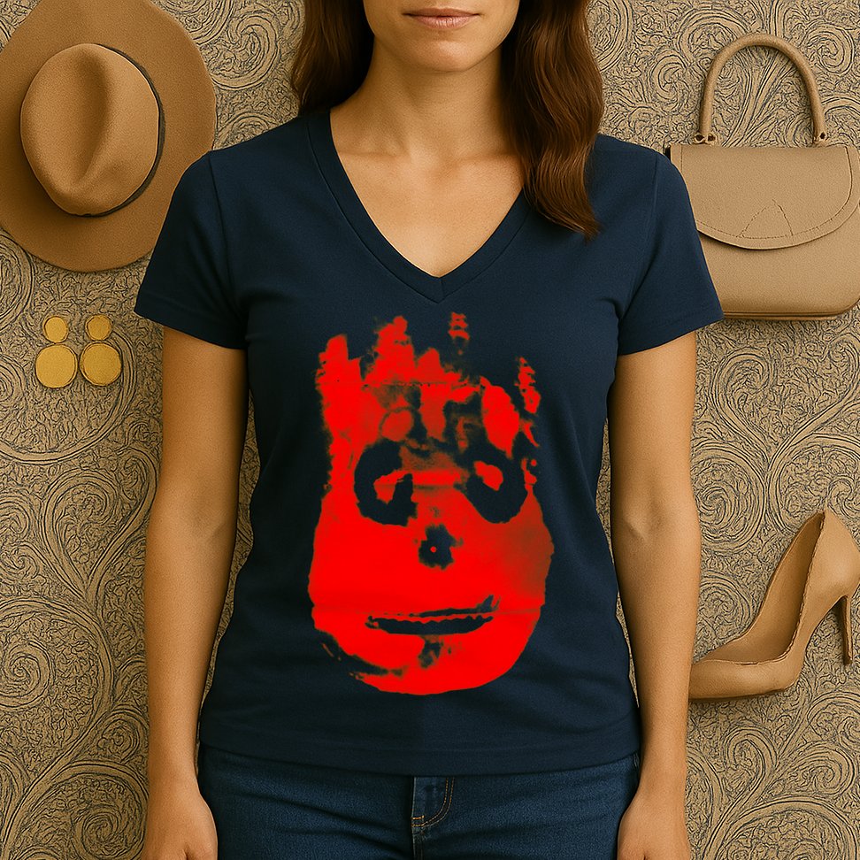 WILSON Volleyball Face Women's V-Neck T-Shirt