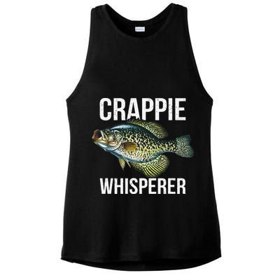 Crappie Whisperer Crappie Fishing Gift Ladies PosiCharge Tri-Blend Wicking Tank