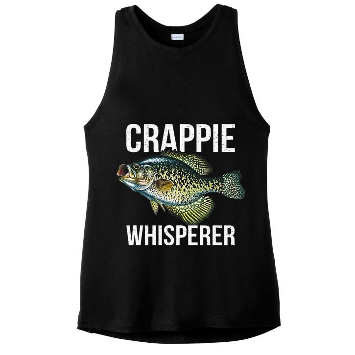 Crappie Whisperer Crappie Fishing Gift Ladies PosiCharge Tri-Blend Wicking Tank