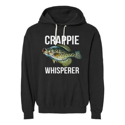 Crappie Whisperer Crappie Fishing Gift Garment-Dyed Fleece Hoodie