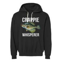 Crappie Whisperer Crappie Fishing Gift Garment-Dyed Fleece Hoodie