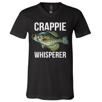Crappie Whisperer Crappie Fishing Gift V-Neck T-Shirt