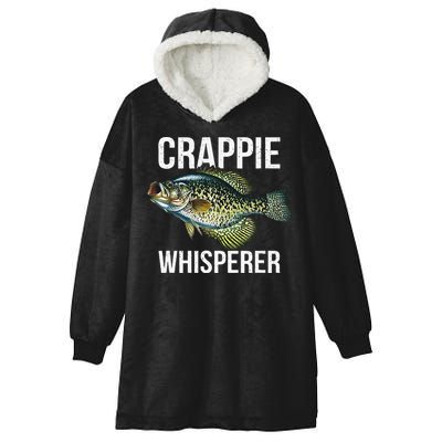 Crappie Whisperer Crappie Fishing Gift Hooded Wearable Blanket