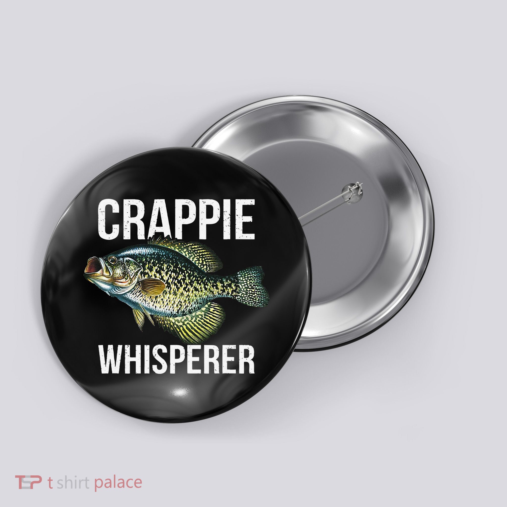 Crappie Whisperer Crappie Fishing Gift Button