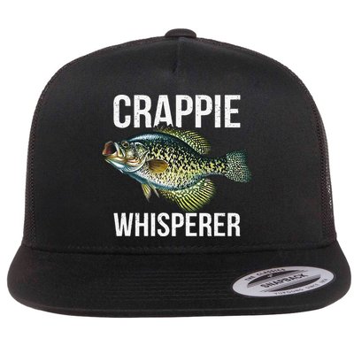Crappie Whisperer Crappie Fishing Gift Flatbill Hat
