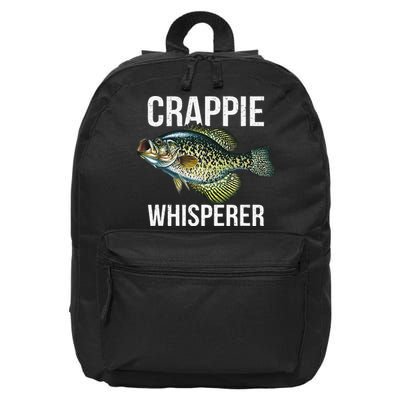 Crappie Whisperer Crappie Fishing Gift 16 in Basic Backpack