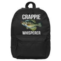 Crappie Whisperer Crappie Fishing Gift 16 in Basic Backpack