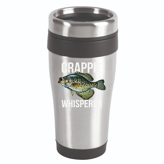 Crappie Whisperer Crappie Fishing Gift 16oz Travel Tumbler