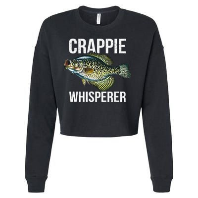 Crappie Whisperer Crappie Fishing Gift Cropped Pullover Crew