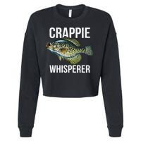 Crappie Whisperer Crappie Fishing Gift Cropped Pullover Crew