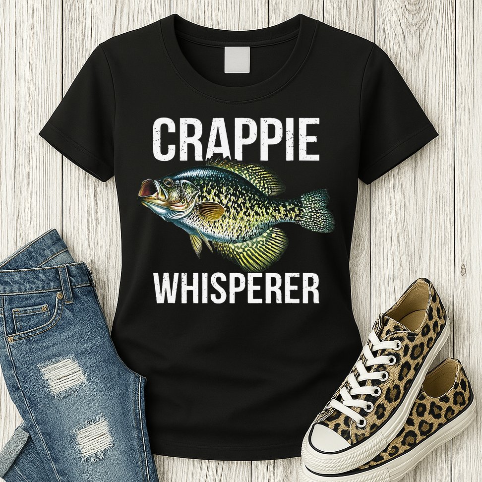 Crappie Whisperer Crappie Fishing Gift Womens T-Shirt