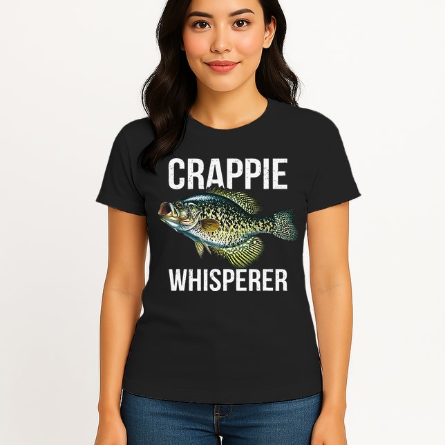 Crappie Whisperer Crappie Fishing Gift Womens T-Shirt