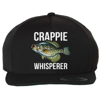 Crappie Whisperer Crappie Fishing Gift Wool Snapback Cap