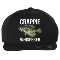 Crappie Whisperer Crappie Fishing Gift Wool Snapback Cap