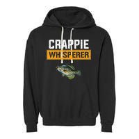 Crappie Whisperer Crappie Fishing Garment-Dyed Fleece Hoodie