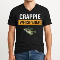 Crappie Whisperer Crappie Fishing V-Neck T-Shirt