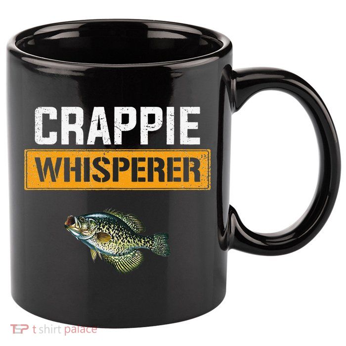 Crappie Whisperer Crappie Fishing 11oz C Handle Ceramic Mug