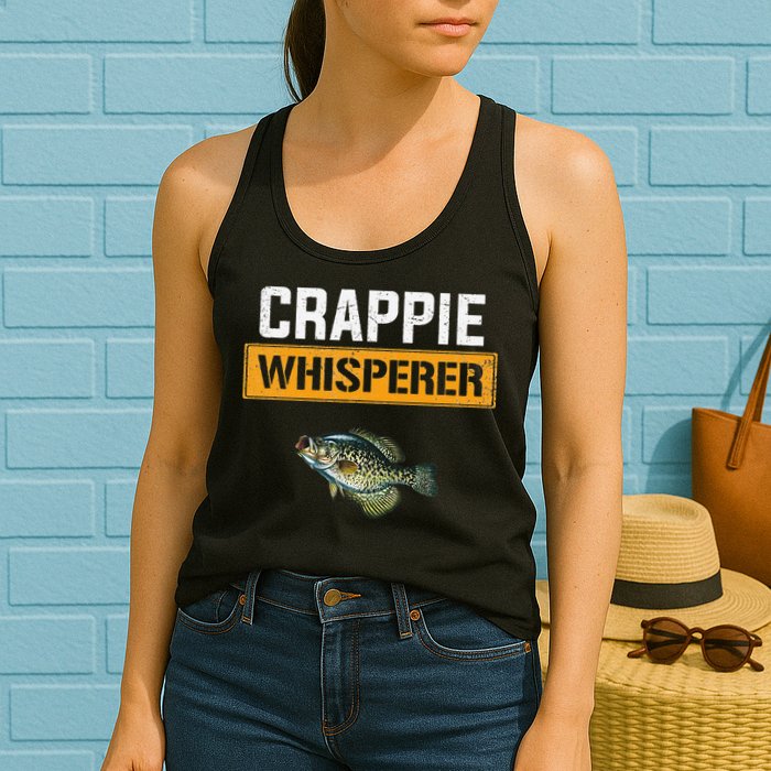 Crappie Whisperer Crappie Fishing Womens Tank Top