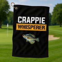 Crappie Whisperer Crappie Fishing Golf Towel