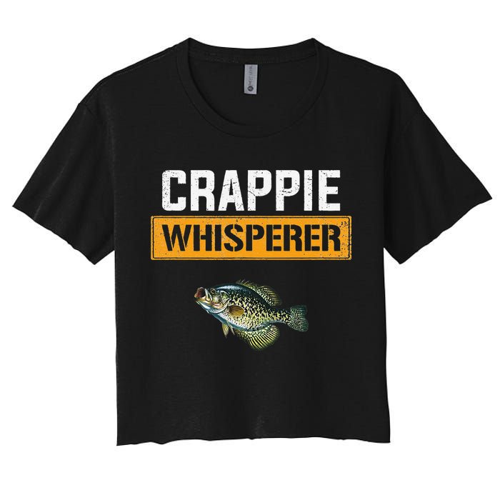 Crappie Whisperer Crappie Fishing Crop Top