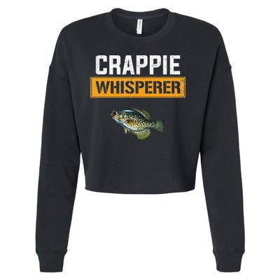 Crappie Whisperer Crappie Fishing Cropped Pullover Crew