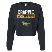Crappie Whisperer Crappie Fishing Cropped Pullover Crew