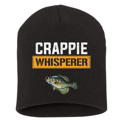 Crappie Whisperer Crappie Fishing Short Acrylic Beanie