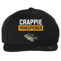 Crappie Whisperer Crappie Fishing Wool Snapback Cap