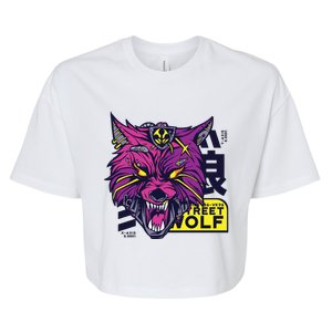 Cyberpunk Wolf Bella+Canvas Jersey Crop Tee