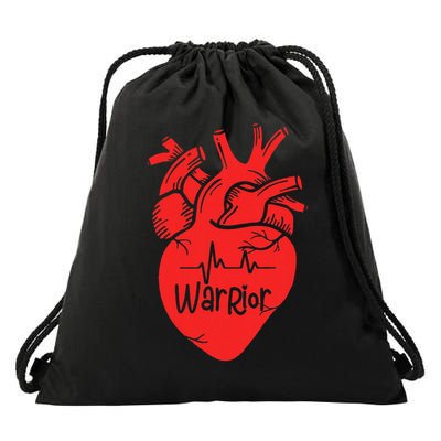 CHD Warrior Congenital Heart Defects 1 In 100 Heart Warrior Drawstring Bag