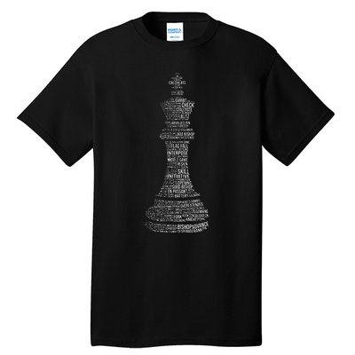 Chess Words Chess Club Chess Player Chess Lover Tall T-Shirt