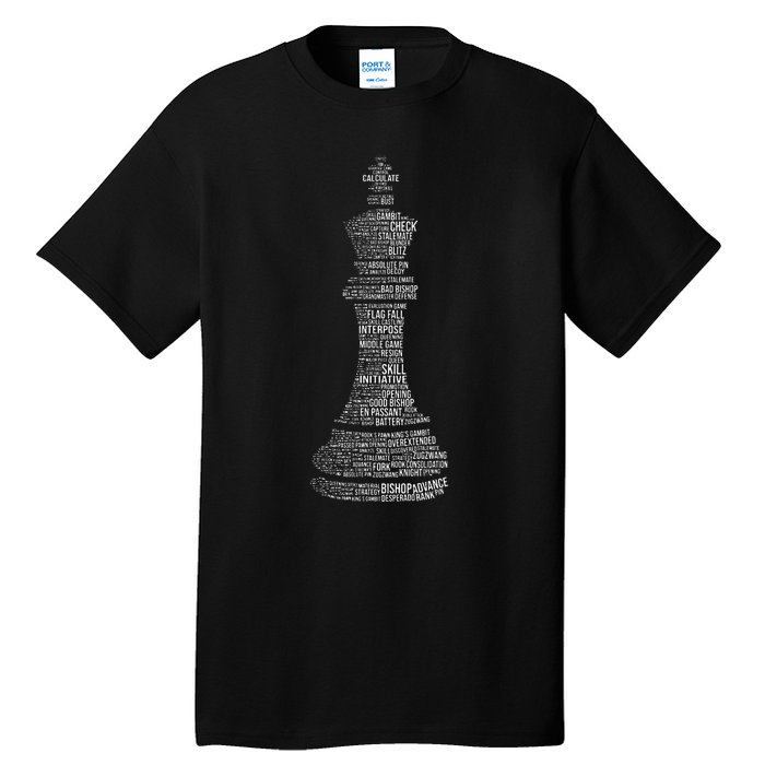 Chess Words Chess Club Chess Player Chess Lover Tall T-Shirt